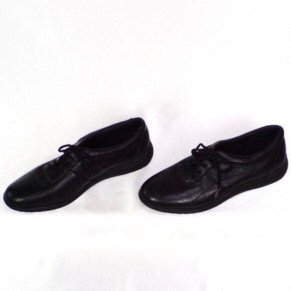 EASY SPIRIT size 7.5M ESMOVEON black flat-heel oxfords leather uppers - Picture 4 of 14